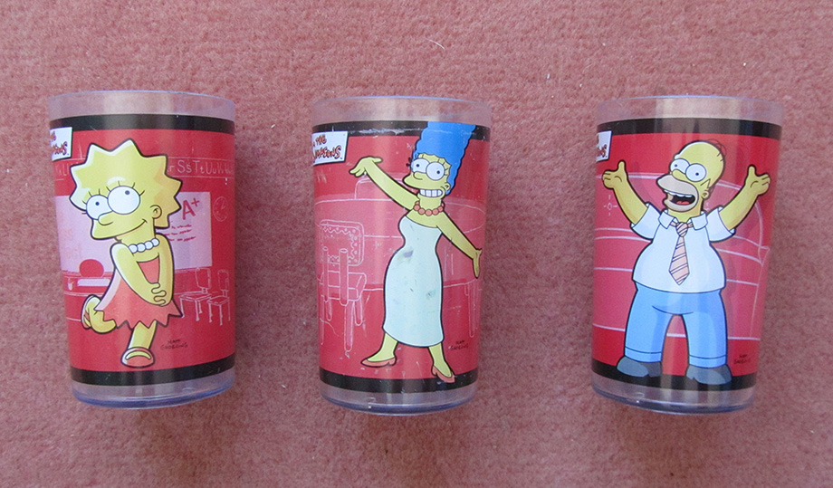 The Simpsons cups